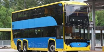 Hong Kong's first double-decker electric bus. (Photo from Bravo Transport Services)