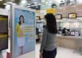 Image of an AI Banker in a Kiosk installed in KB Kookmin Bank Donam-dong Branch.