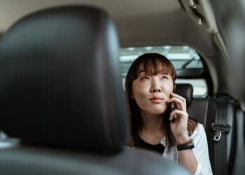 Photo by Ketut Subiyanto: https://www.pexels.com/photo/smiling-asian-lady-talking-on-smartphone-in-car-4429517/